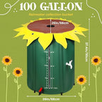 Collapsible Rain Barrel, 53/100 Gallon Portable Rain Water Collection Barrel, PVC Rainwater Collection System with Spigots and Overflow Kit, Water Barrel for Garden Water Catcher A100 - Image 2