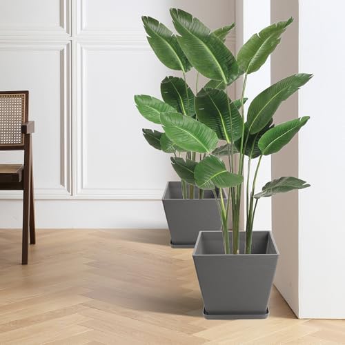 Kozyard 4Packs Taper Planter Indoor Outdoor Plant Pots - Image 2