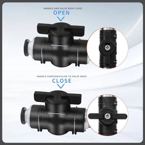 3/8 Push to Connect Ball Valve Union Air Flow Control Valve Quick Connect Tube Fittings Pneumatic Valve Air Hose Fittings 15pack - Image 4