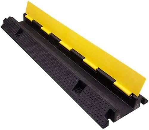 Cable Protector Ramp, Hose Protector Ramp with Flip-Open Top Cover, Modular Cable Ramps Rubber and Plastic, 1102 Lbs Load Capacity(100 * 26.5 * 7cm/39 * 10.4 * 2.8in) by Unknown