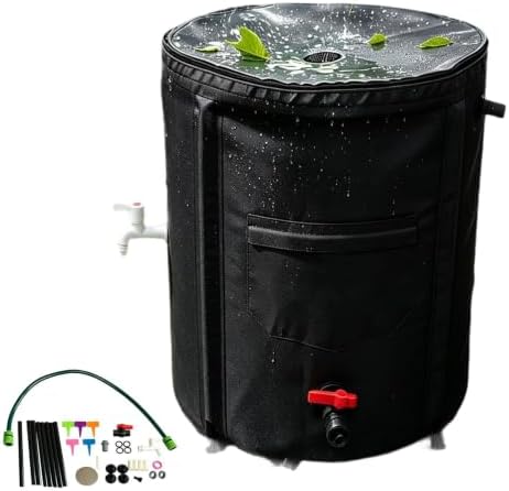 Collapssible Rain Barrel, 50L Water Storage Containers by Unknown