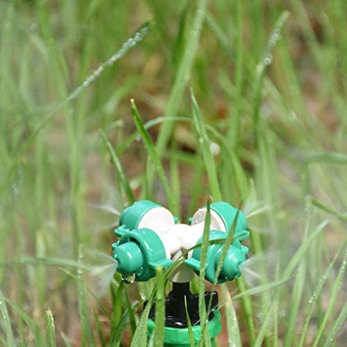 Garden Lawn Sprinkler Irrigation System 20 Pcs Fogger and Cross Misting Sprinkler with Anti-drip and 1/4" Single Barb Connector Hanging Sprinkler Garden Irrigation - Image 3