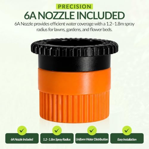 4" Pop-Up Irrigation Sprinkler for Lawn, Yard & Garden 360° - Image 5