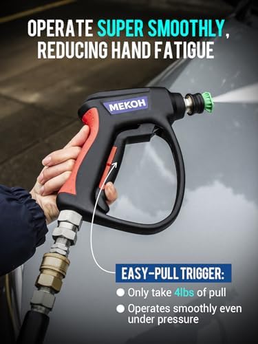 MEKOH Commercial Short Pressure Washer Gun with Swivel, 5000PSI Stubby Gun - Image 5