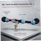 Rain Barrel Diverter Kit for 2 Barrels Heavy Duty Nickel-Plated Brass Spigot with PE Hose & Fittings Leak-Resistant Connector Kit for IBC Tote Water Transfer Rain Barrel Diverter, SPI - Image 3