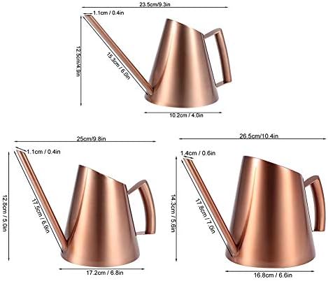 Household Bonsai Stainless Steel Watering Can, Mini Brushed Indoor House Plants Long Spout Watering Can Modern Watering Pot, Rose Gold(L) - Image 2