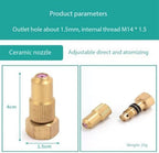 Adjustable Garden Hose Nozzle Sprayer, Elbow and Straight for Easy Watering Brass Ceramic Spray disc 10pc - Image 3