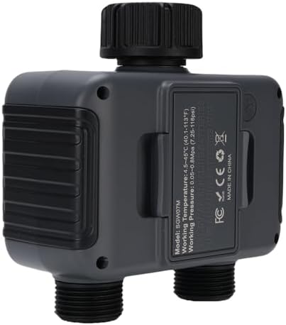 2 Zone Programmable Water Timer with Rain Delay Manual Auto Modes LED Display IPX5 for Lawn Garden Irrigation Hose Timer - Image 7