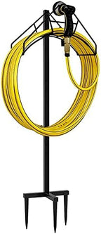 Freestanding Garden Hose Holder Hanger, Heavy Duty Metal Water Hose Storage Stand Rack for Yard Lawn (Hose Not Included) by Unknown