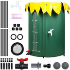 Collapsible Rain Barrel, 53/100 Gallon Portable Rain Water Collection Barrel, PVC Rainwater Collection System with Spigots and Overflow Kit, Water Barrel for Garden Water Catcher A100 by AMAMIA