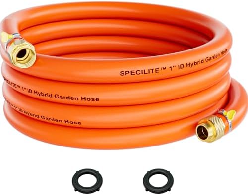 SPECILITE 1" Garden Water Hose 25ft, 3X Faster Flow & Time Saving by SPECILITE