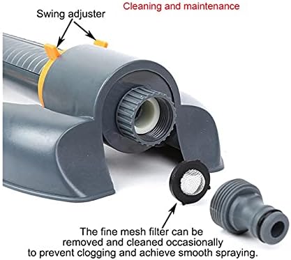Rotating Water Sprinkler System Automatic Garden Sprinklers Watering Lawn Turbo Oscillating Irrigation Tool Rotary Nozzle Landscape Gardening (Color : White) - Image 3