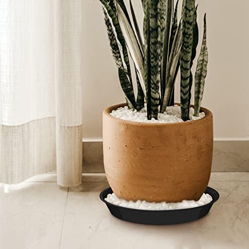6 Pack Plant Saucer 12 14 16 18 20 22 Inch Plastic Plant Tray, Sturdy and Durable Flower Pot Container Accessories Plant Pot Saucers for Indoor and Outdoor (18 Inch, Black) - Image 7