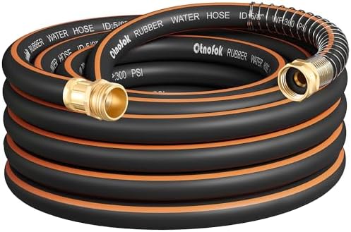 Heavy Duty Garden Hose 30 ft x 5/8", 5-Layer Hybrid Water Hose by otnofok