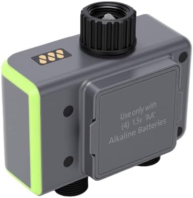 Haofy 2 Zone Sprinkler Timer with Rain Sensor, Brass Inlet - Image 2