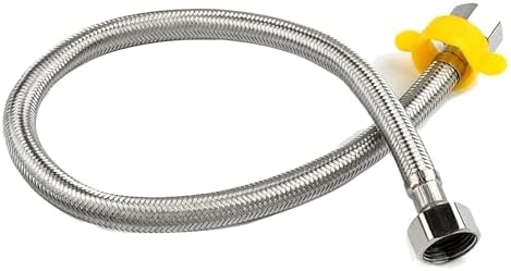 1 PC 1/2, 3/4 Inch 304 Stainless Steel Braided Hose Cold Hot Water Pipe Toilet Faucet Connection Pipe Garden Water Connection, 3/4inch, 1m by Unknown