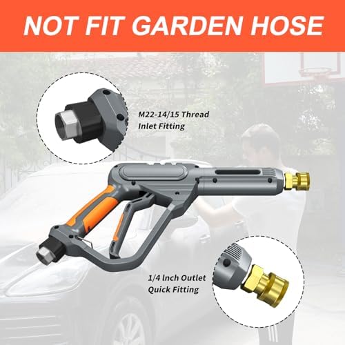 Pressure Washer Hose and Gun 3600 PSI, 50 FT Power Washer Hose - Image 7