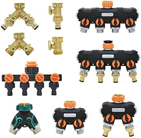 3/4 Inch 2/4-Way Brass Plastic Garden Hose Splitter Y-Type Watering Connector Distributor For Outdoor Tap And Faucet 1Pcs (Color : C) by Unknown