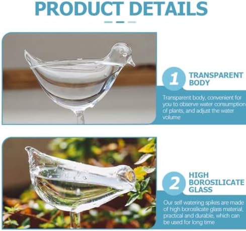 4pcs Shaped Glass Self Watering Globes for Plants Automatic - Image 3