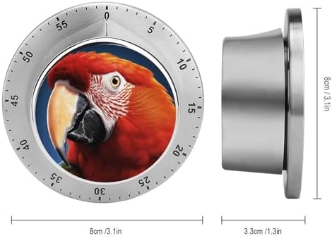Mechanical Kitchen Timers for Cooking,Animal Mouth Printed 60 Minute Magnetic Countdown Timer,Cute Cooking Timers with Alarm,Stainless Steel Time Timer Manual No Batteries Required - Image 2