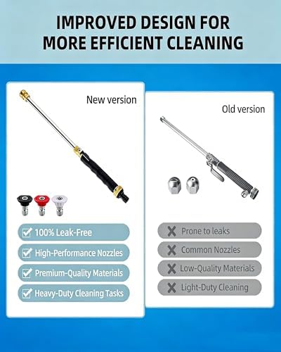 Garden Hose Nozzle High-Pressure Washer with 3 High-Pressure Nozzles,Jet Garden Hose to Mini Power Washer Attachment Adapter-3/4 Ght to 1/4,For Car Wash,Patio Gardens Outdoor Cleaning - Image 6