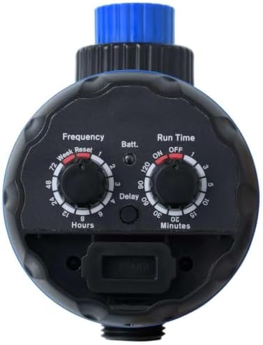 Automatic Garden Water Timer, Single Outlet Irrigation Controller with Ball Valves, Programmable Watering System for Lawn and Potted Plants - Image 2