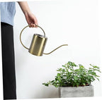 ORFOFE Stainless Steel Watering Pot with Long Spout Ergonomic Handle Rust-Resistant Watering Kettle for Indoor Outdoor Plants Gardening and Vegetable Garden Use Golden - Image 4