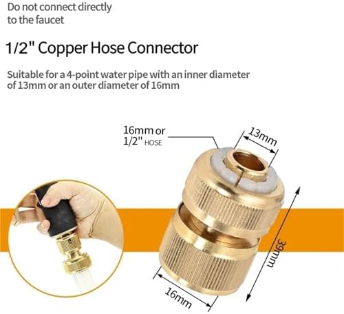 10Pcs Brass Garden Hose Quick Connector Drip Irrigation Fittings Repair Kit - Image 2