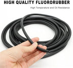 FKM Viton Oil Tube, High Temperature Resistance Fluorine Rubber Hose Diameter 2-16mm 1/2/5/10m(2M,ID 8mm x OD 12mm) - Image 5