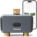 Insoma 2-Zone WiFi Water Timer Brass Inlet Outlet, Smart Sprinkler Timer, No-Gateway 2.4GHz, APP Remote Control WiFi Hose Timers, Voice Control with Alexa, Rain Delay and Manual Mode for Lawn Watering by Insoma