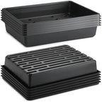 RooTrimmer 10 Pack Seed Starter Trays - Heavy Duty Plastic Flats, Fits 54 Cell Plug Tray, Seedling Tray for Carrying and Holding Plant Nursery Pot,Seed Germination & Plant Propagation (TD377) by RooTrimmer