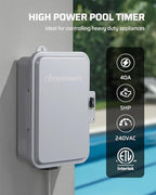 DEWENWILS 24-Hour Mechanical Timer Switch - 208-277VAC DPST, 5HP 40A - Image 2