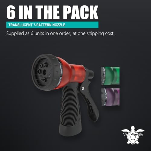Teal Turtle Translucent 7-Pattern Nozzle, 6-Pack - Image 3
