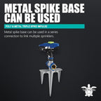 Teal Turtle Poly & Metal Triple Spike Impulse Sprinkler, 2-Pack - Image 7