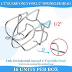 Shimeyao 16 Pcs Silver 1/2" Fire Sprinkler Head Cage Guard Protector Cover Watering Equipment System Sprinkler Bracket for Pendent Upright Horizontal Sidewall Double Hook Ceiling Mount - Image 2