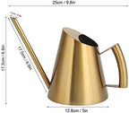 AUNMAS Stainless Steel Watering Bonsai Can Sprinkle Indoor Pot Long Mouth Spout Garden Outdoor Plants Tool for Kids Office(900ml) - Image 3