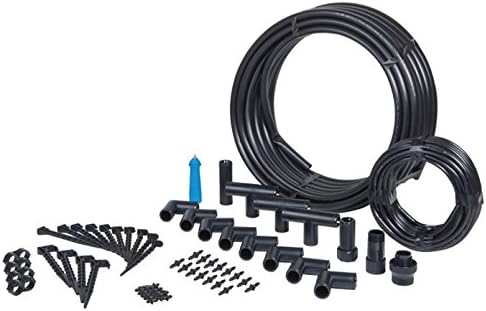 Vegetable Garden/Raised Planter Bed - Hydroponics/Drip Irrigation Watering Kit Up to Ten 5'ft Rows - Includes 50'ft 1/2" Tubing & 50'ft 1/4" Emitter Drip Line by OneStopOutdoor