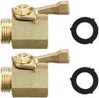 M MINGLE Garden Hose Adapter, Heavy Duty Brass Garden Hose Shut Off Valve, 3/4 Inch - Image 7