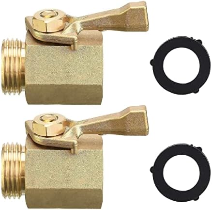 M MINGLE Garden Hose Adapter, Heavy Duty Brass Garden Hose Shut Off Valve, 3/4 Inch - Image 7