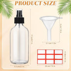 Norme 12 Pcs 8 oz Glass Spray Bottles, Funnels and Labels, Clear, Stylish - Image 2