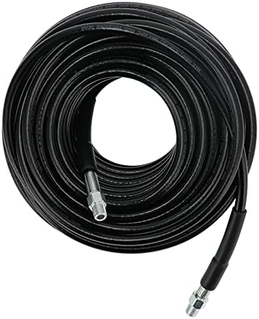 Fydun 30M Pipe Cleaning Hose, High Pressure Washer Sewer 30 Metres Drain Cleaner Hoses R with Nozzle PSI Set 1 4 Inch Brush for Cold and Hot Water 60℃ - Image 2