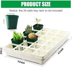 RooTrimmer 5 Pack Nursery Pot Tray, Carrying and Holding Plant Tray for Pot 24 Cell Carrying Holder Drainage Watering Plant Tray (White) - Image 4