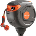 Ground Mounted Retractable Garden Hose Reel 50 ft x 5/8 Inch, No-Drill Setup Water Hose Reel with 360° Swivel, Any-Length Lock and Slow Return for Yard & Patio by NEO-TEC