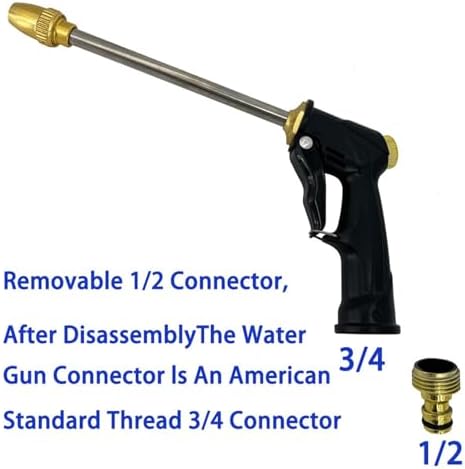 High Pressure Water Hose Nozzle Metal Heavy Duty Attachment - Image 5