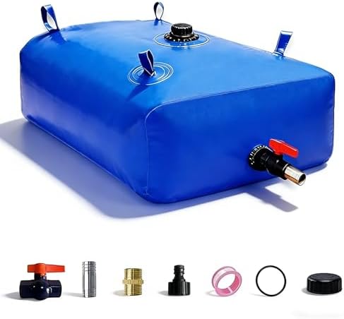 400L/100Gal Water Bladder Tank, Foldable Portable Water Storage Container by GHOSOONE