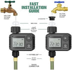 NURII Screen Display Garden Watering Timer, Controller Digital Programmable Faucet Watering Irrigation System (Size : 1 Timer and 1 Head) - Image 3