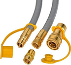 onlyfire 12Ft 1/2 inch ID Natural Gas Hose with Connect Fittings Assembly - Image 4