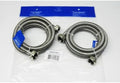 Stainless Steel Washing Machine 6' Set Inlet Fill Hoses with Washers Replacement for Supco 3806FFSS-2 by Unknown