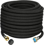 AMRITA Soaker Hose 5/8" 100FT 1 Pack Garden Drip Hoses Aluminum Couplings by AMRITA