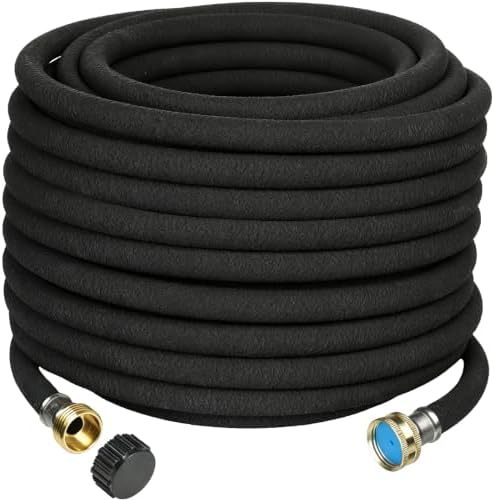 AMRITA Soaker Hose 5/8" 100FT 1 Pack Garden Drip Hoses Aluminum Couplings by AMRITA